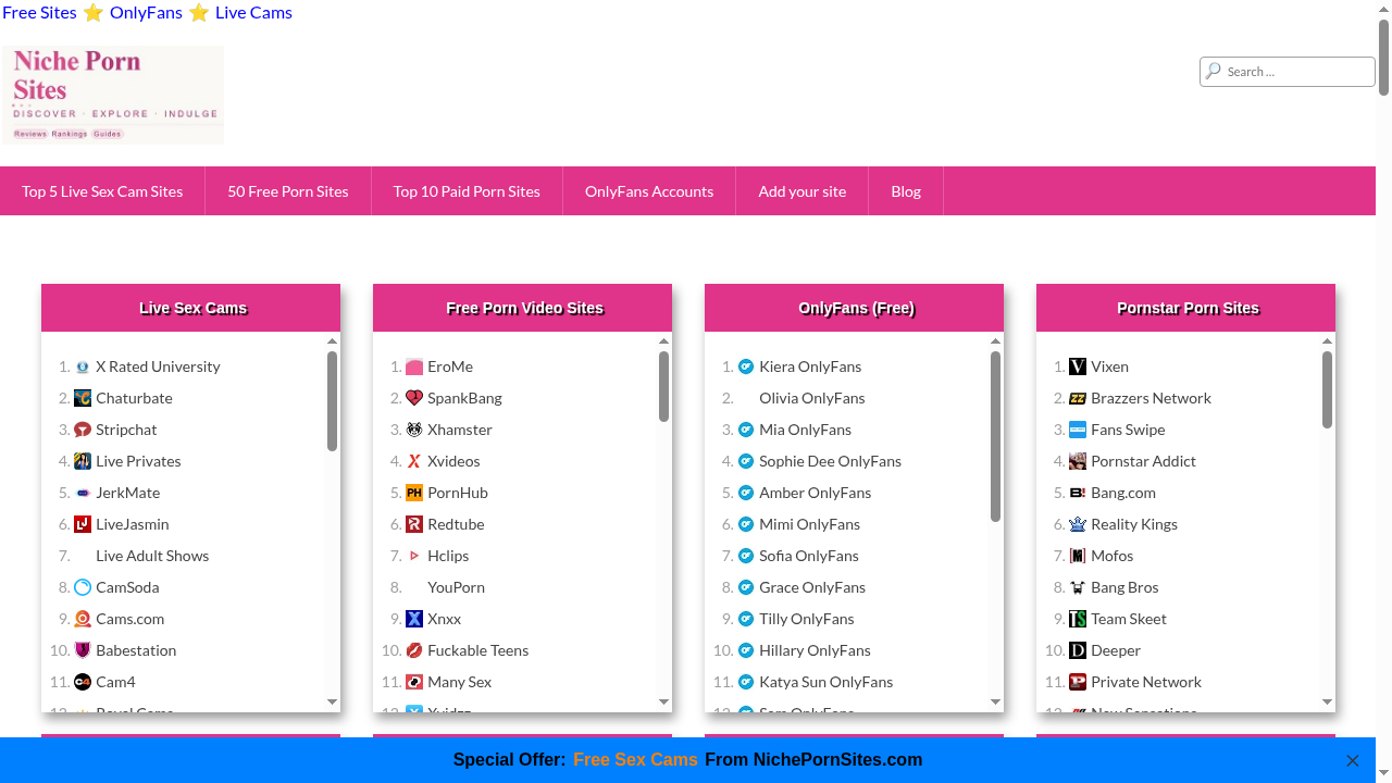 nichepornsites.com