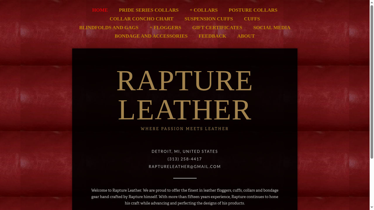 raptureleather.com