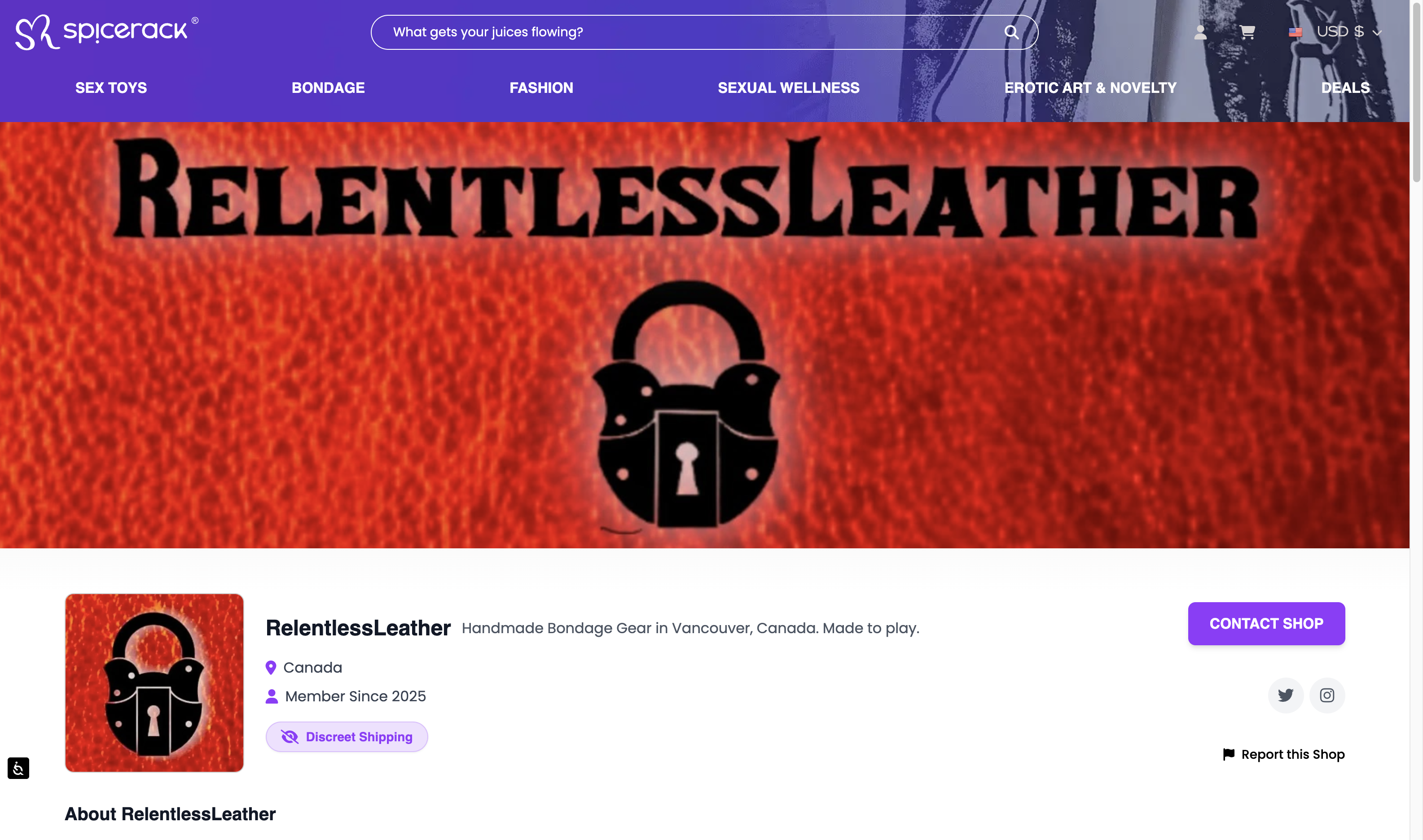 spicerack.market — BDSM & fetish website